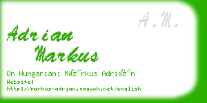 adrian markus business card